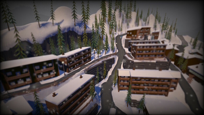 The towns look great with the added snowglobe effect.