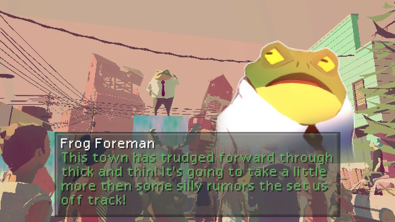 *Frog Foreman, despite his looks, is a grounded, complex and not at all cartoonish character*