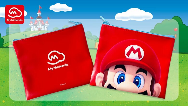 Mario Zipper Pouch available via My Nintendo