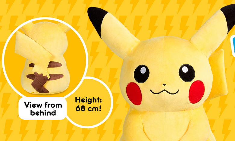 Jumbo Pikachu plush available via Pokémon Center website
