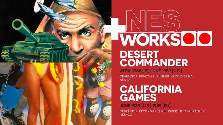 Jeremy Parish checks out Desert Commander & California Games in NES Works 130