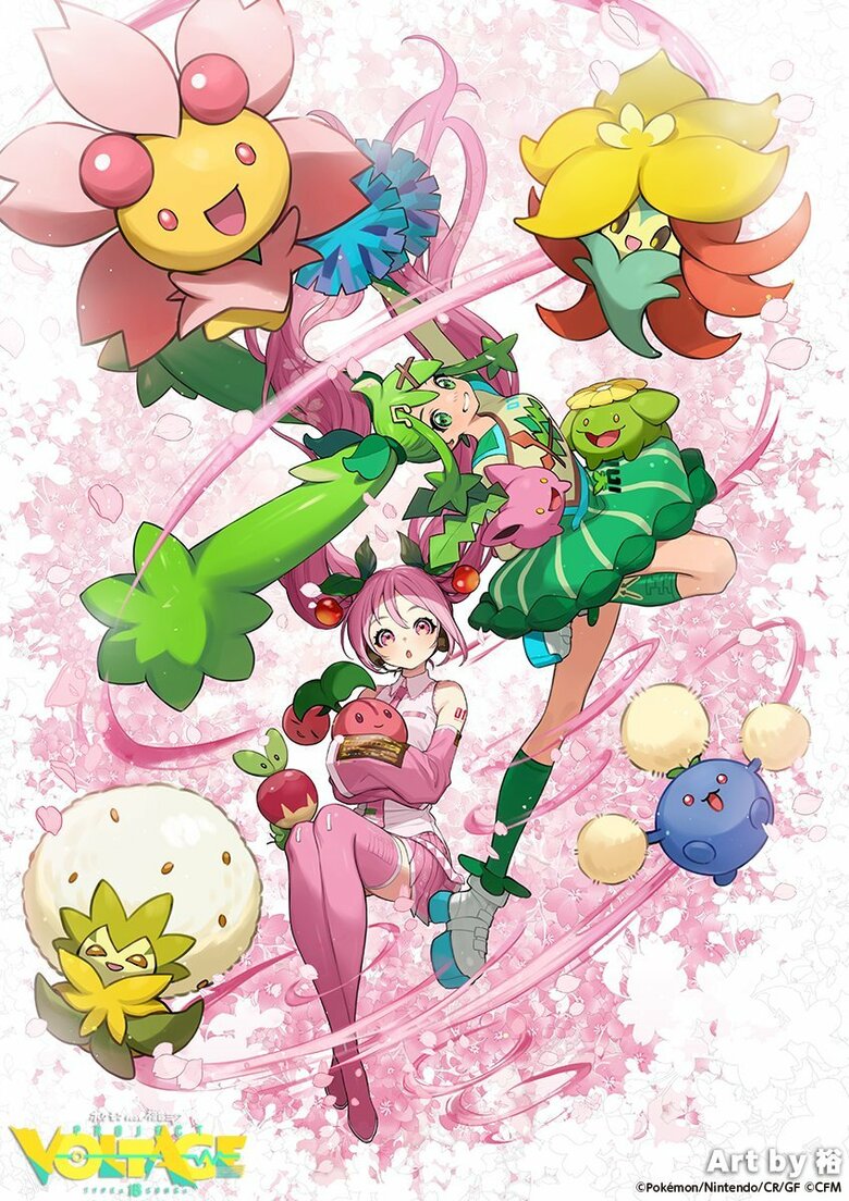 A new supplemental illustration from the Pokémon X Hatsune Miku "Project Voltage" collaboration released