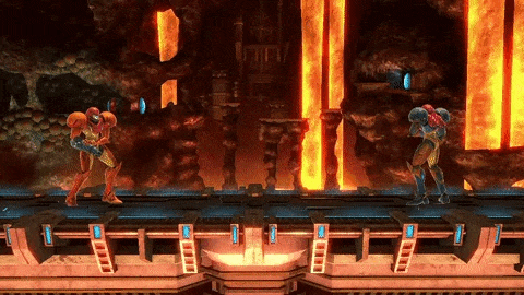 Side Special is a little bit better; it allows Samus to fire two types of missiles from her arm canon. A normal input yields a normal missile that will slowly home on targets...