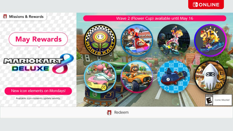 Second wave of Nintendo Switch Online Mario Kart 8 Deluxe icons available