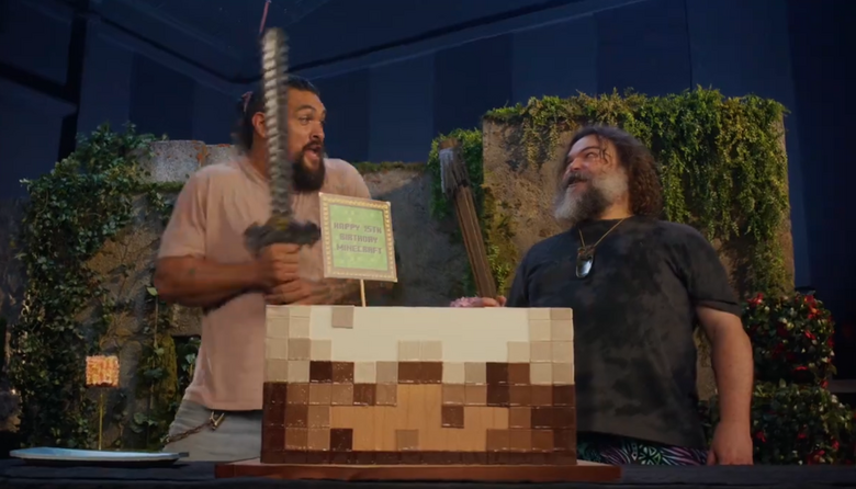 Jack Black and Jason Momoa have a good time Minecraft’s birthday in new skit