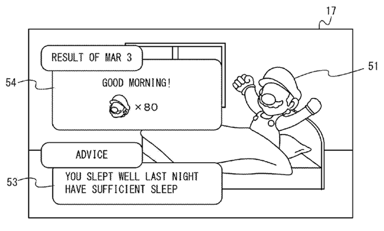 Nintendo patent shows concept for a Mario themed sleep app