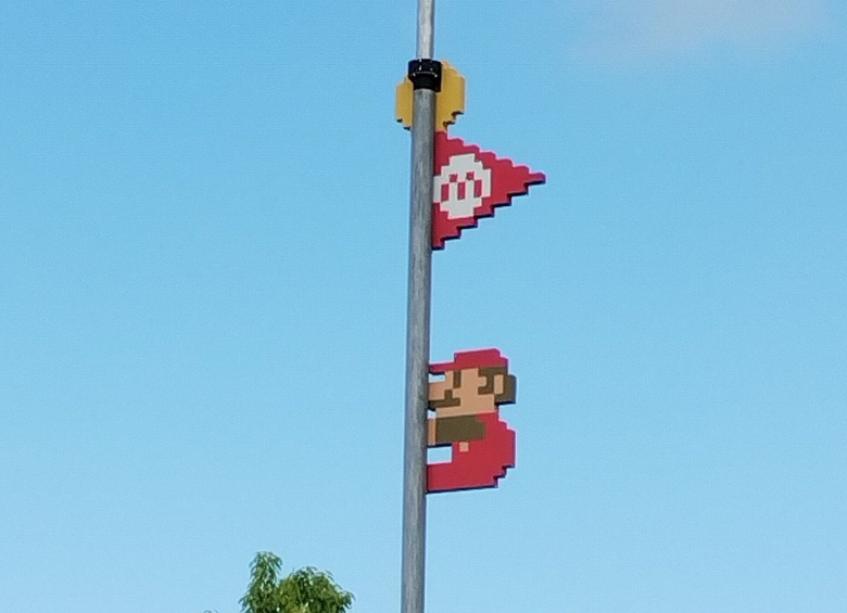 Mario flagpole spotted at Nintendo Museum