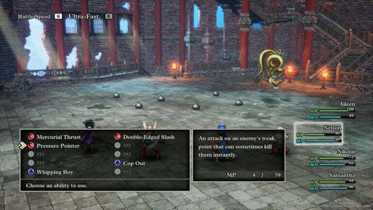 Command your party in turn-based battles with no time limit to choose your next move.