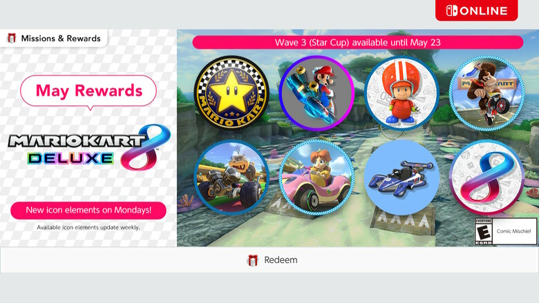 Third wave of Nintendo Switch Online Mario Kart 8 Deluxe icons available