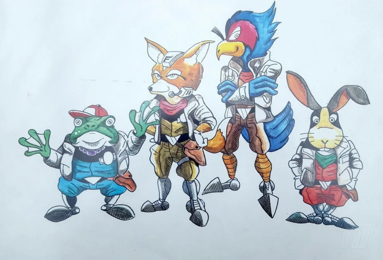 One of the first Star Fox team sketches was almost thrown away