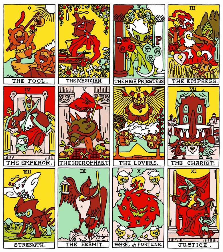 Check out this Fan Made Pokemon Diamond and Pearl Tarot Deck