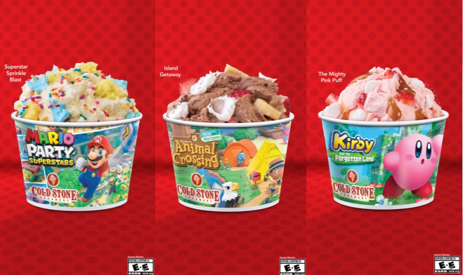 Cold Stone Creamery offering 3 Nintendo-inspired flavors
