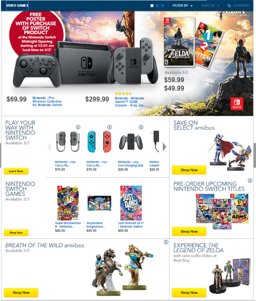 Best Buy's weekly flyer features Switch/Zelda on the front page | The ...