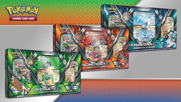 Pokémon TCG: Decidueye-GX, Incineroar-GX, and Primarina-GX Premium ...