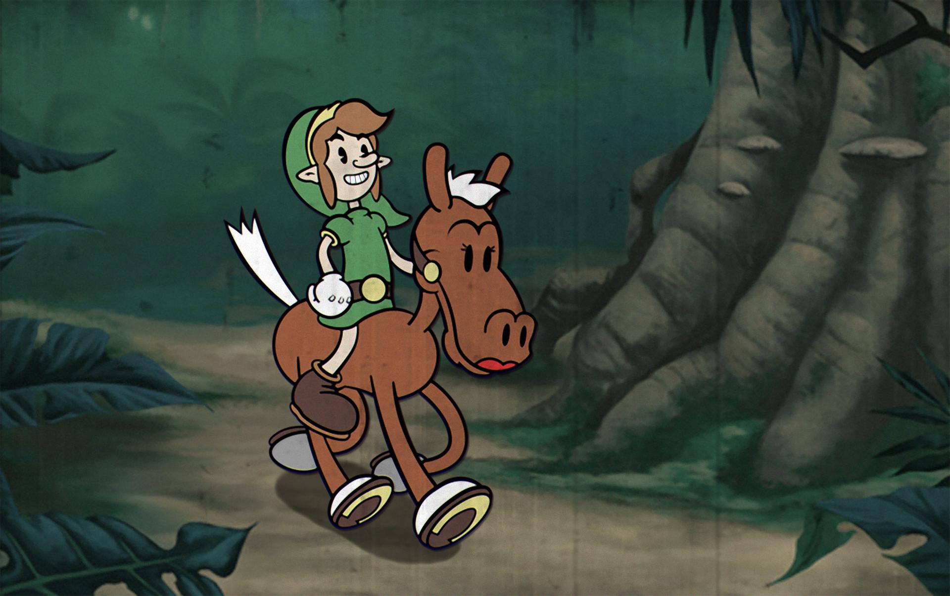 Así sería The Legend of Zelda si fuera un dibujo animado de los años 30 -  Nintenderos