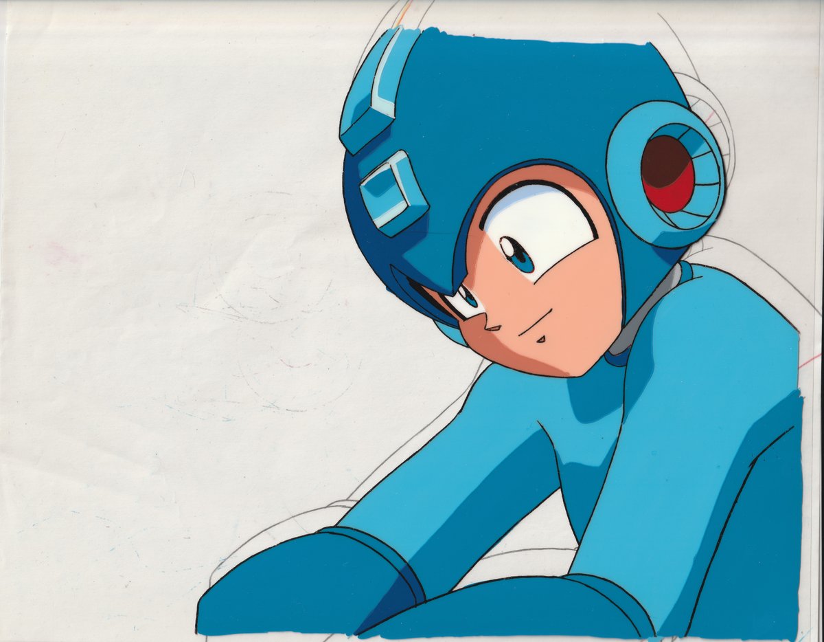 Collection of original Mega  Man  8 animation  cels surface 