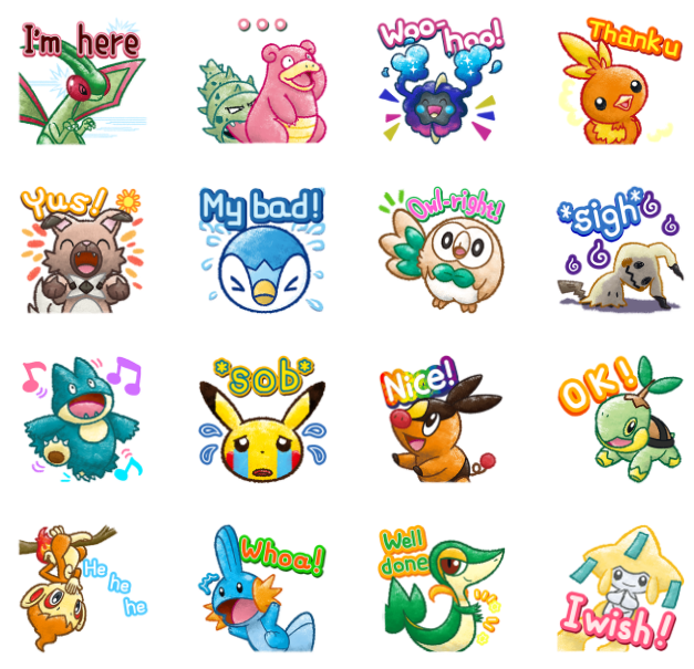 Line Mobile App Pokemon Chat Pals 2 Stickers Available Gonintendo