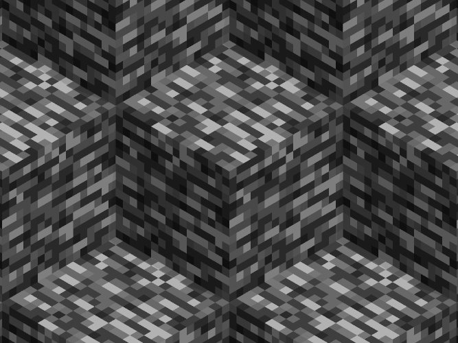 Try the new bedrock textures in Minecraft, now available.