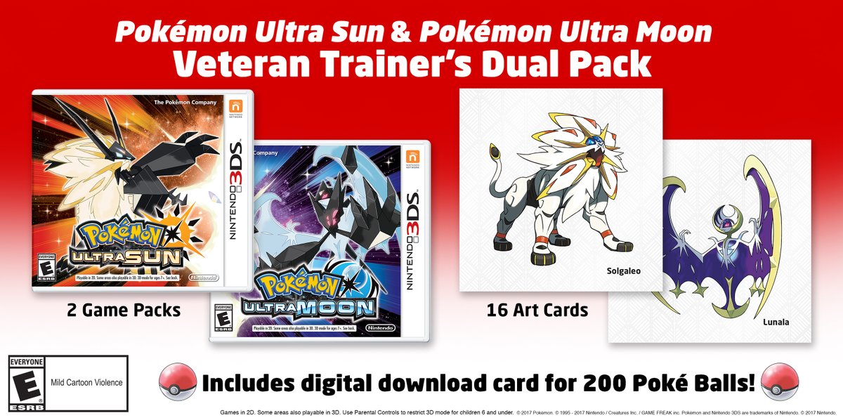 Pokemon Ultra Sun/Ultra Moon Veteran Trainer’s Dual Pack revealed.