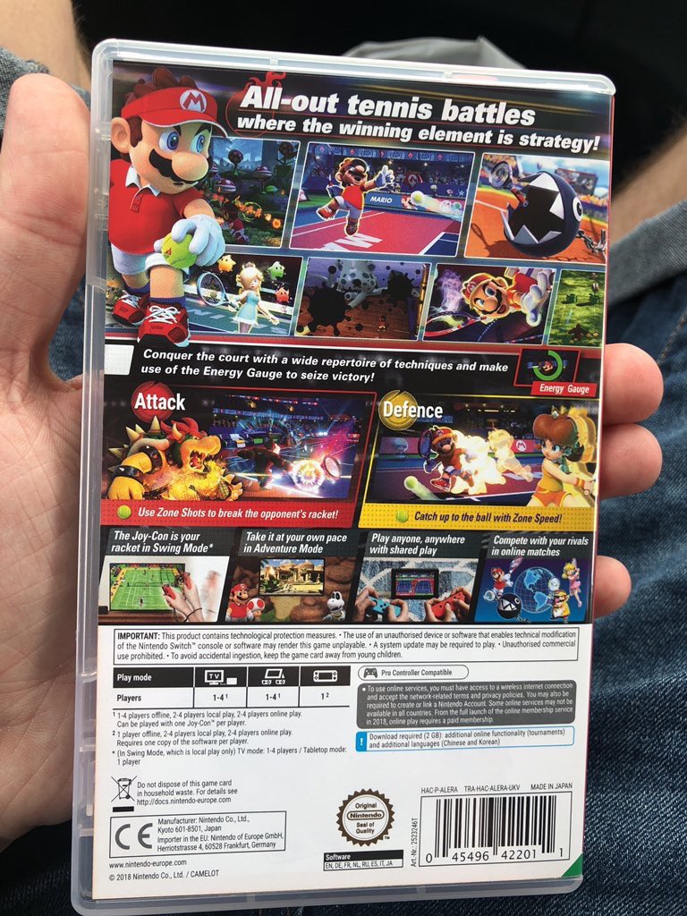 Mario Tennis Aces retail version requires 2GB download for online tournaments and more language support The GoNintendo Archives GoNintendo