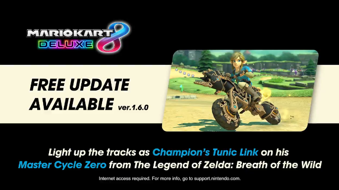 Mario Kart 8 Deluxe Update Available Now Includes Master Cycle Zero Champions Tunic Link 0868