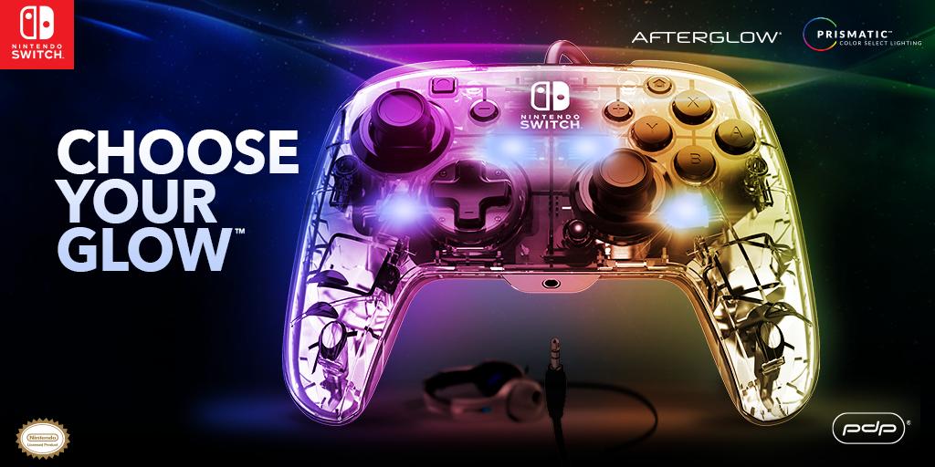 switch pro controller afterglow