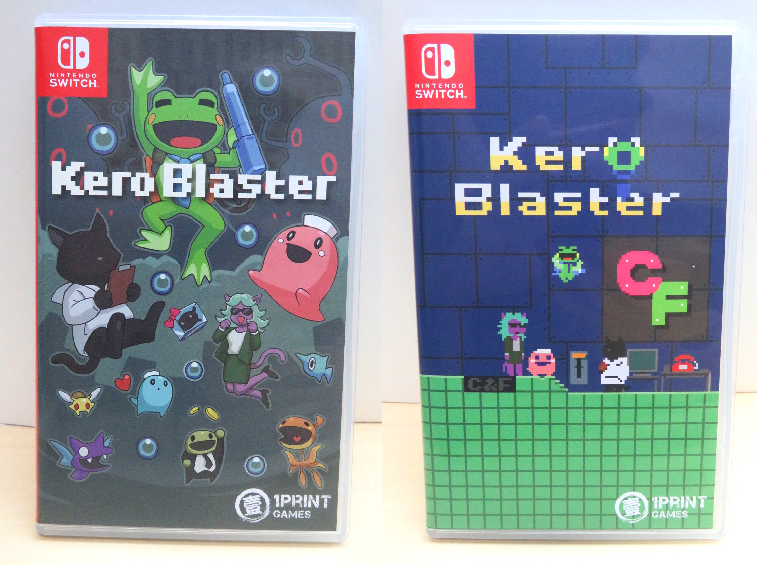 Check out the reversible cover for 1Print Games' Kero Blaster
