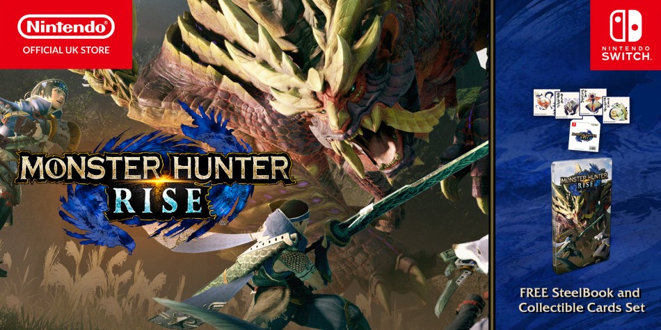 Pre-order Monster Hunter Rise from the Nintendo UK Store and receive a free  SteelBook and Collectible Card Set | The GoNintendo Archives | GoNintendo