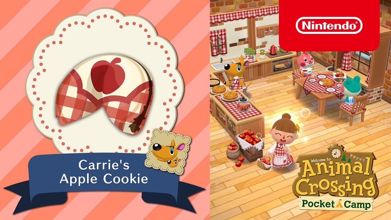 Animal Crossing: Pocket Camp &quot;Carrie&#39;s Apple Cookie&quot; video | GoNintendo