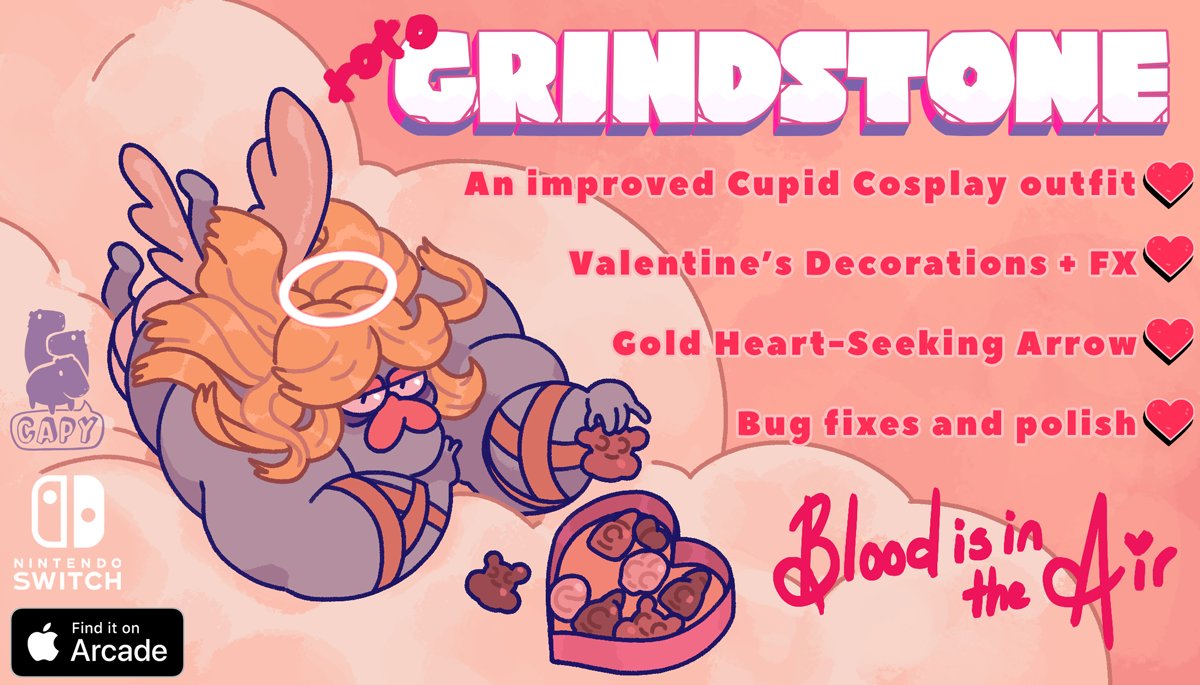 Valentine's-themed update now available for Grindstone